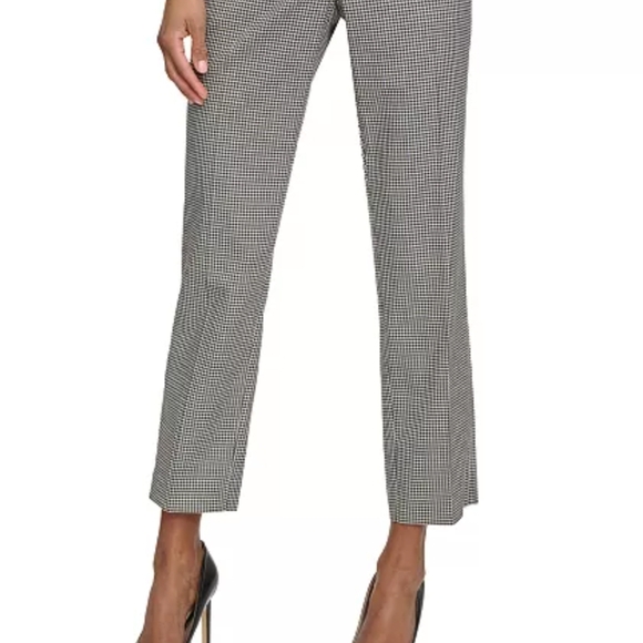 Karl Lagerfeld Pants - Karl Lagerfeld Black and White Checkered Cropped Pants